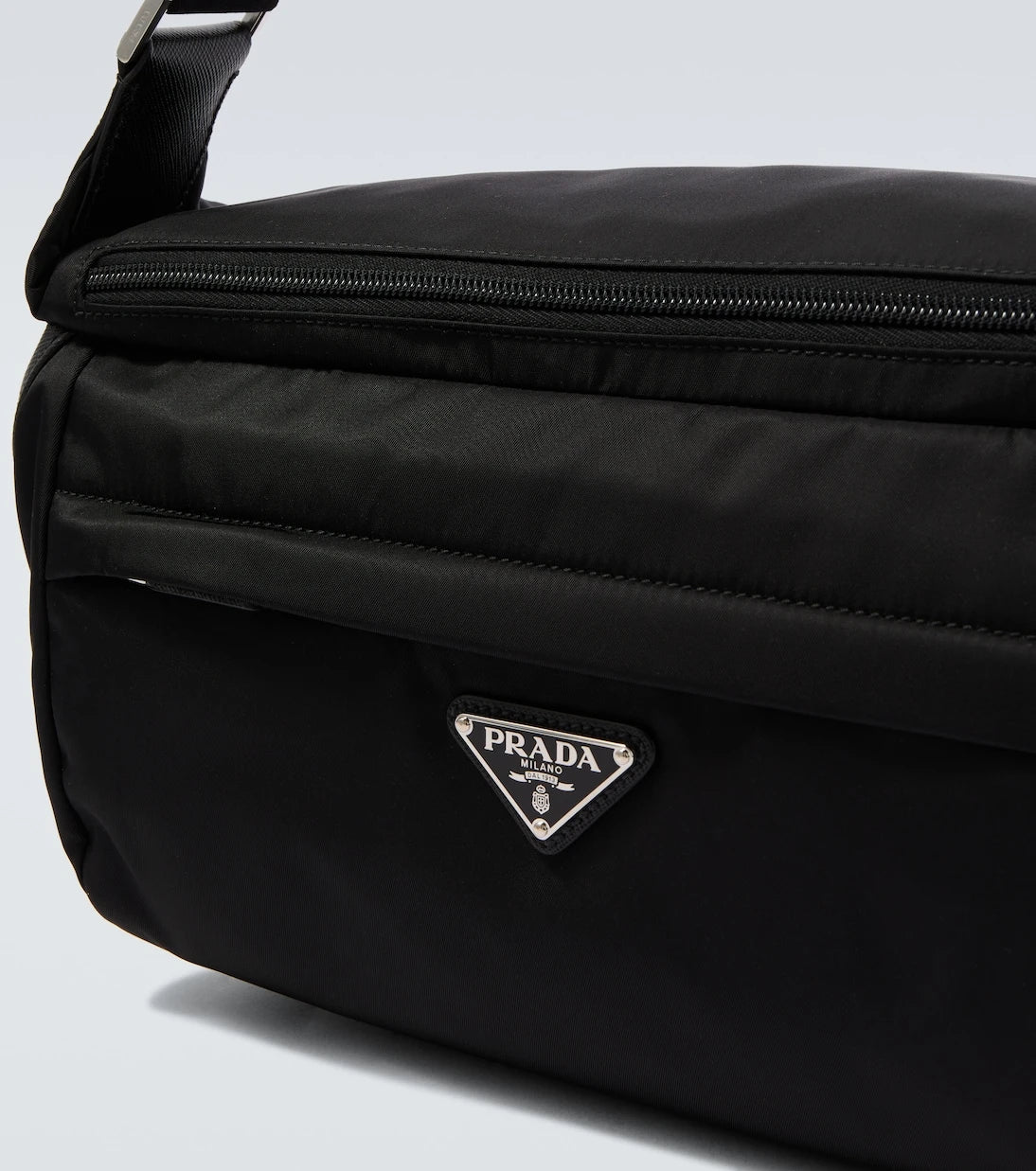 Prada - Re-Nylon leather-trimmed shoulder bag
