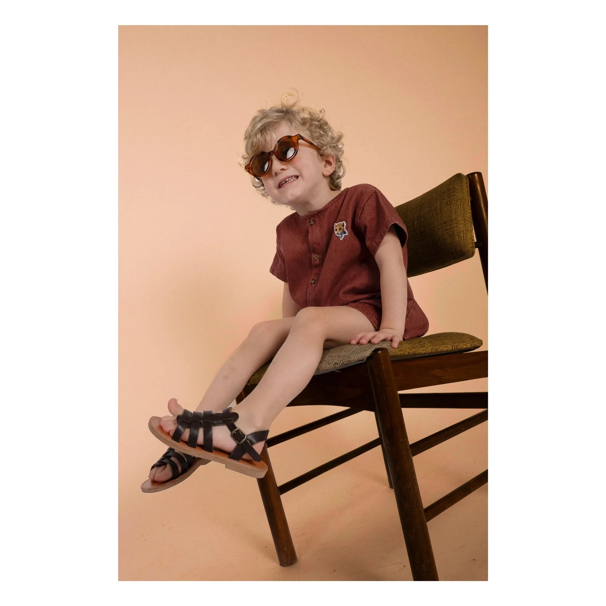 Loir - Arsene Denim Playsuit  | Terracotta