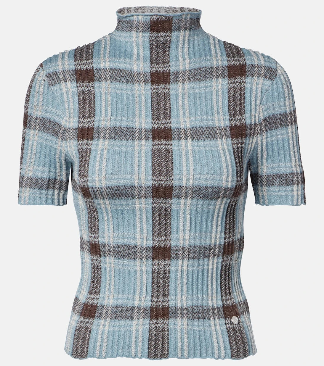 Acne Studios - Kosa checked wool-blend top