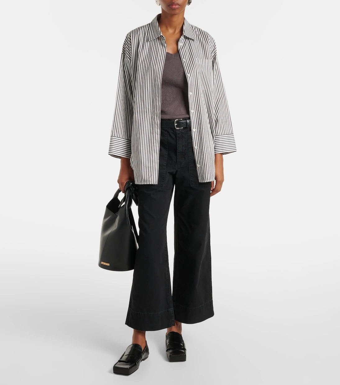Velvet - Mid-rise cotton canvas wide-leg pants