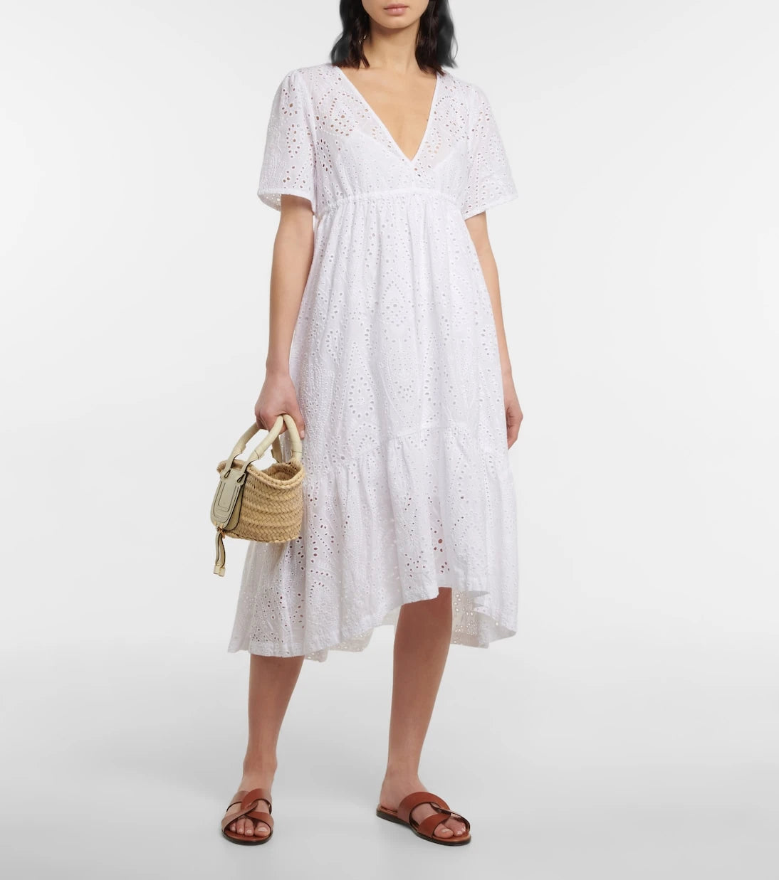 Heidi Klein - Broderie anglaise cotton midi dress