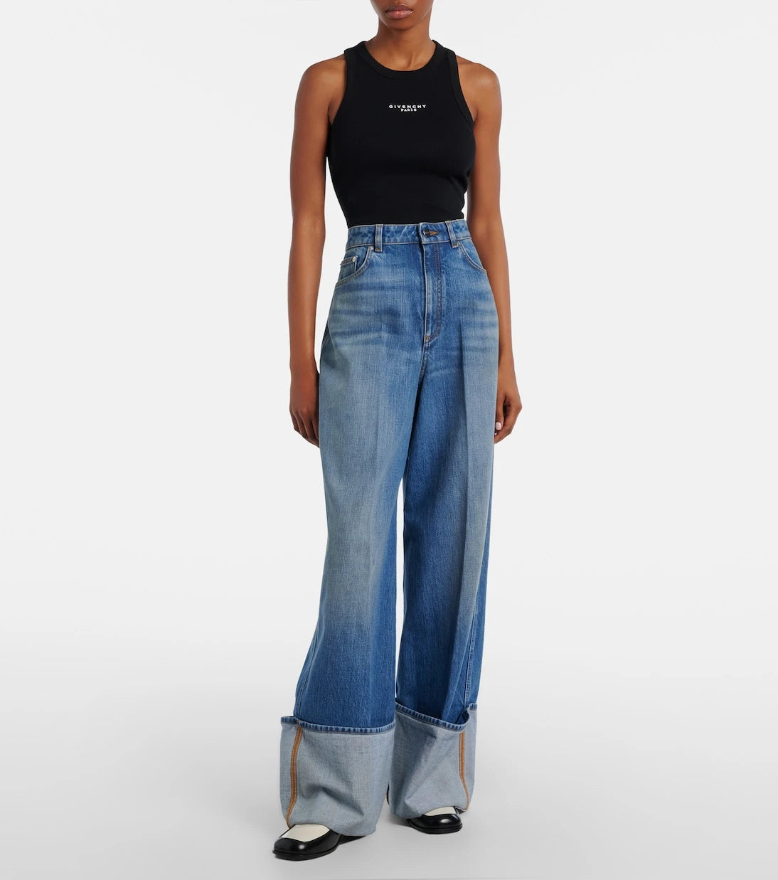 Givenchy - Mid-rise wide-leg jeans