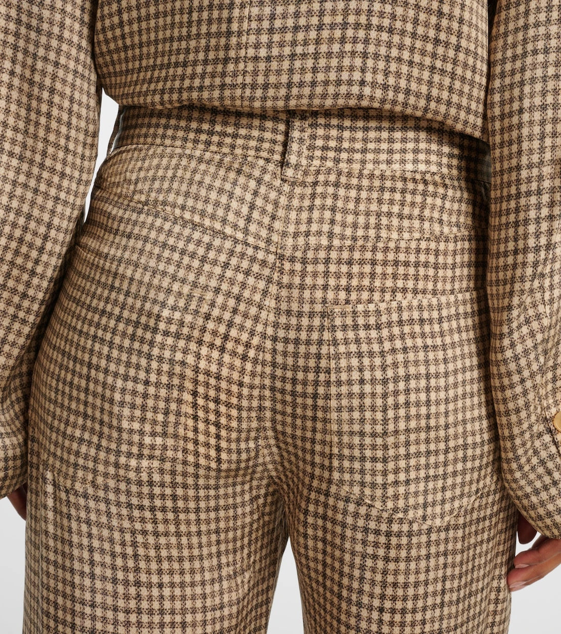 Acne Studios - Poltana checked mid-rise wide-leg pants