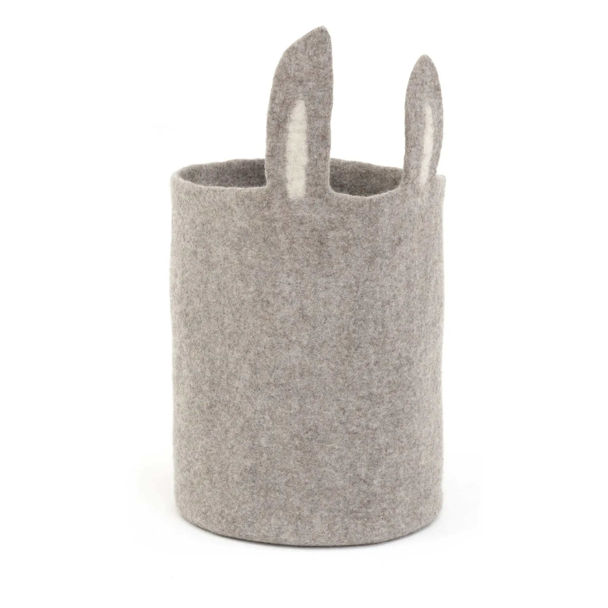 Muskhane - Bunny felt storage basket | Heather grey