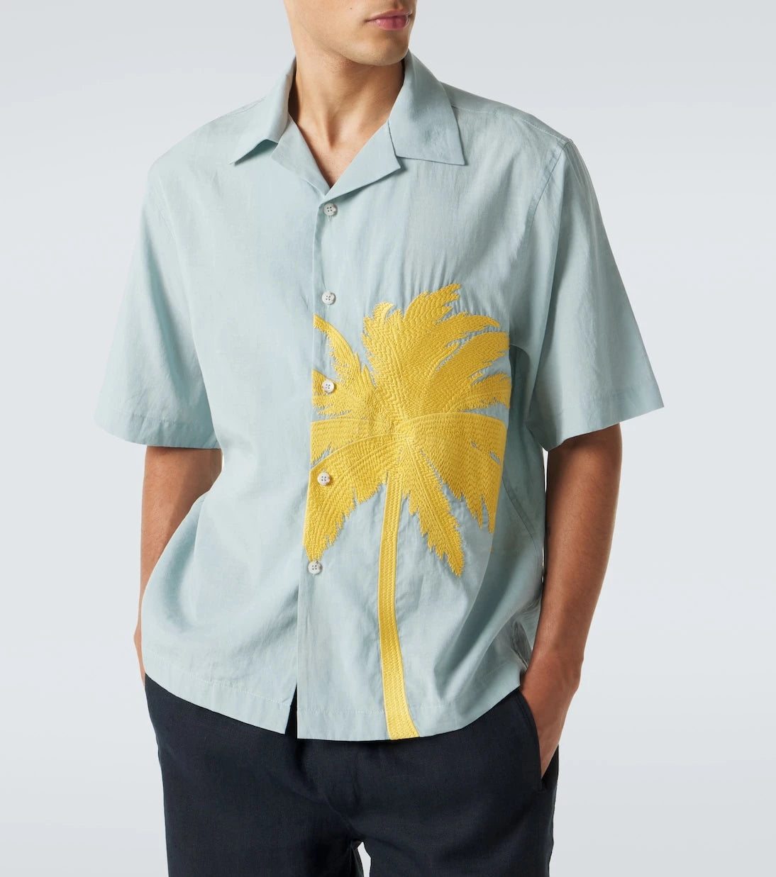 Commas - Embroidered bowling shirt