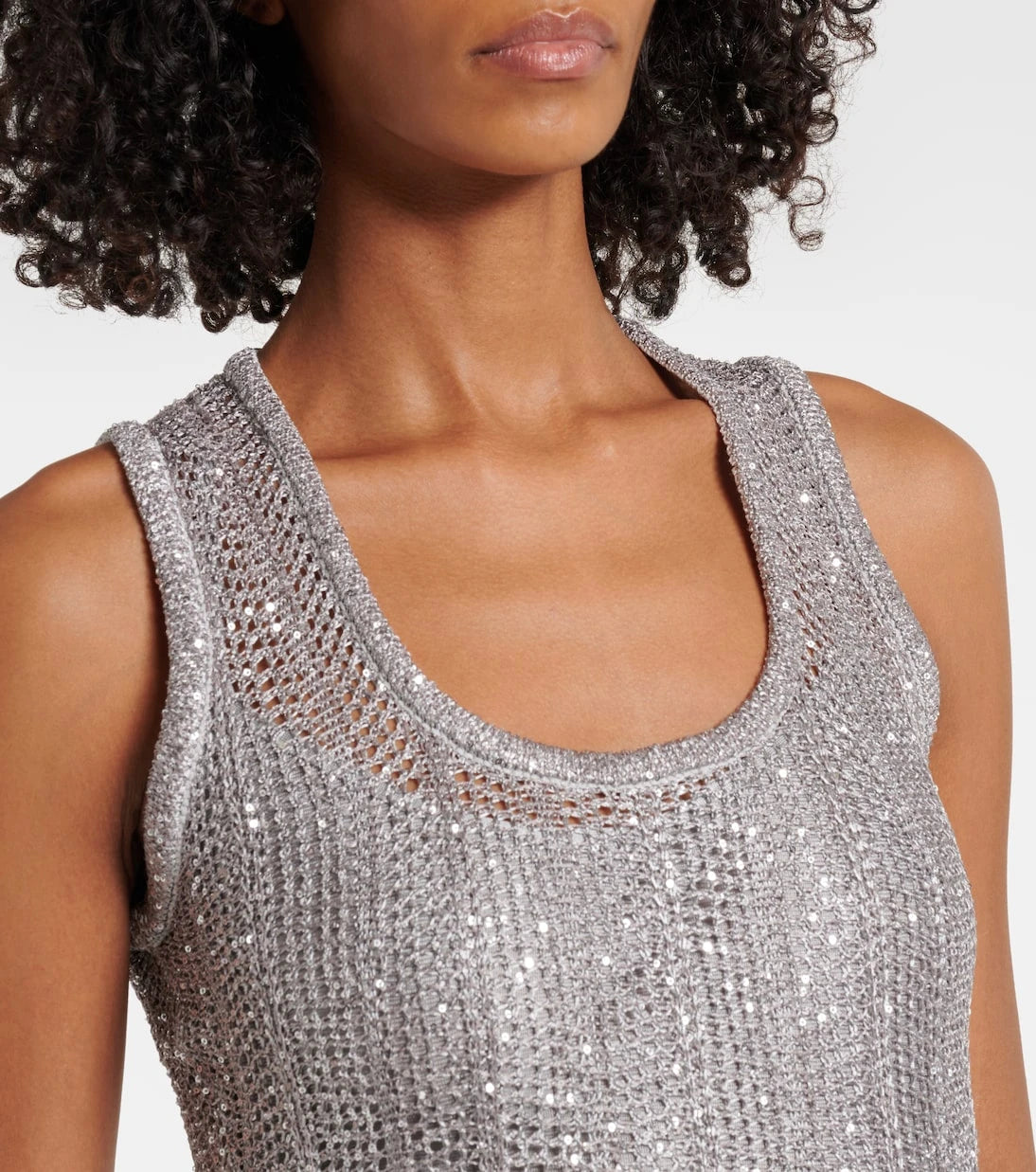 Alaïa - Sequined knitted minidress