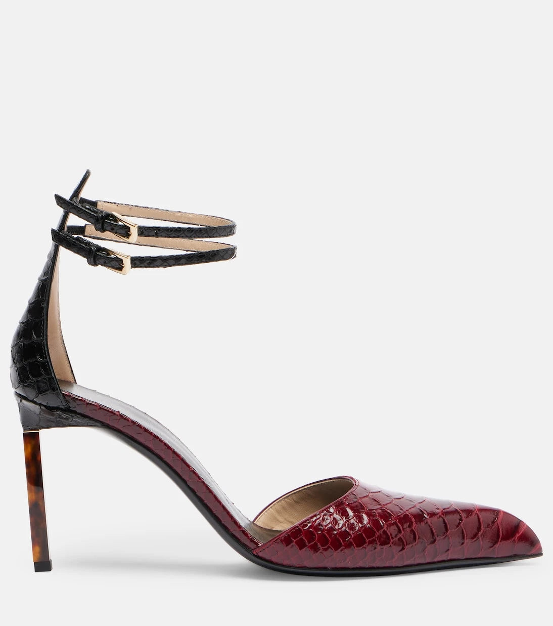 Tom Ford - 90 snake-effect leather pumps