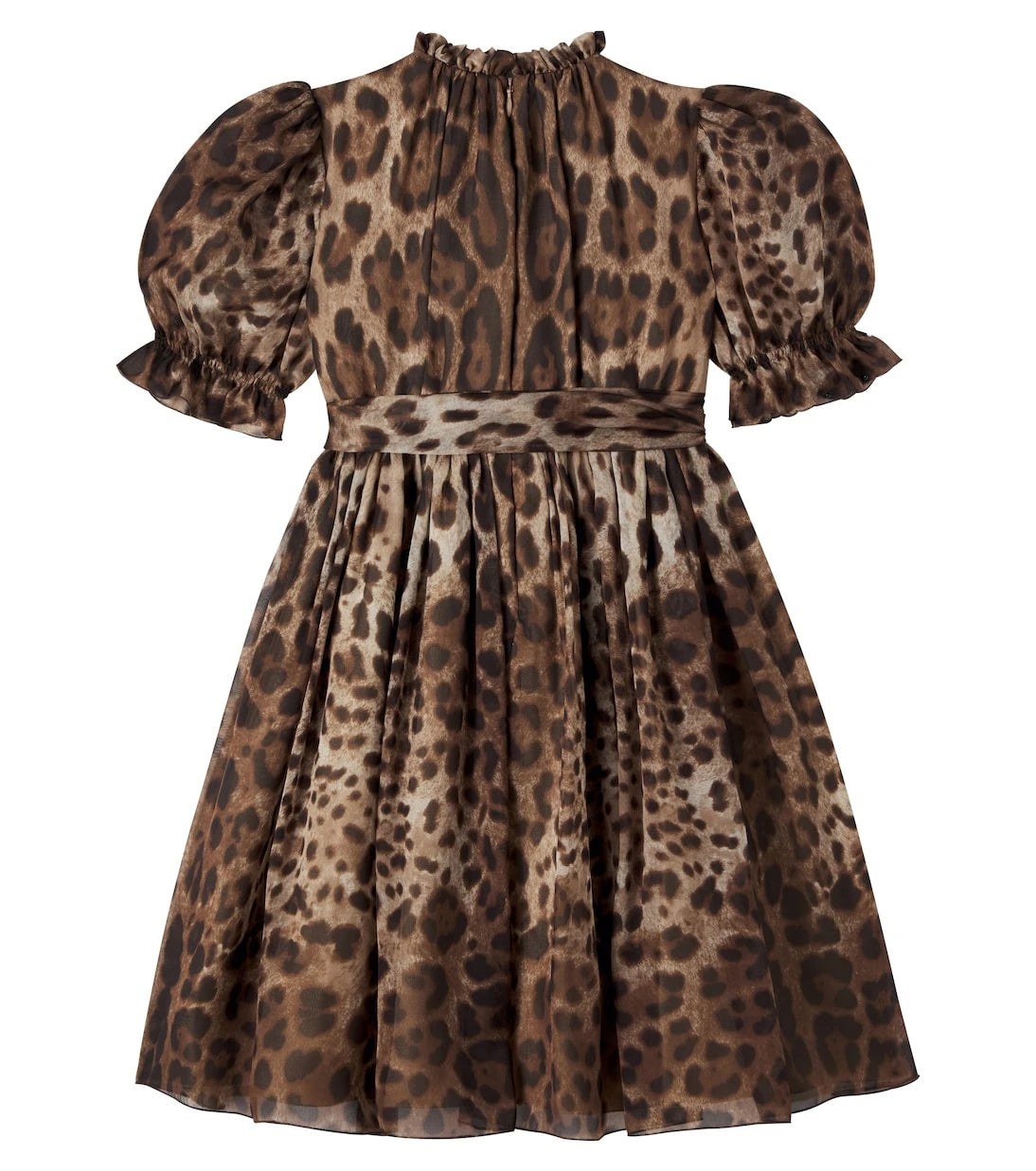 Dolce&Gabbana Kids - Leopard-print silk chiffon dress