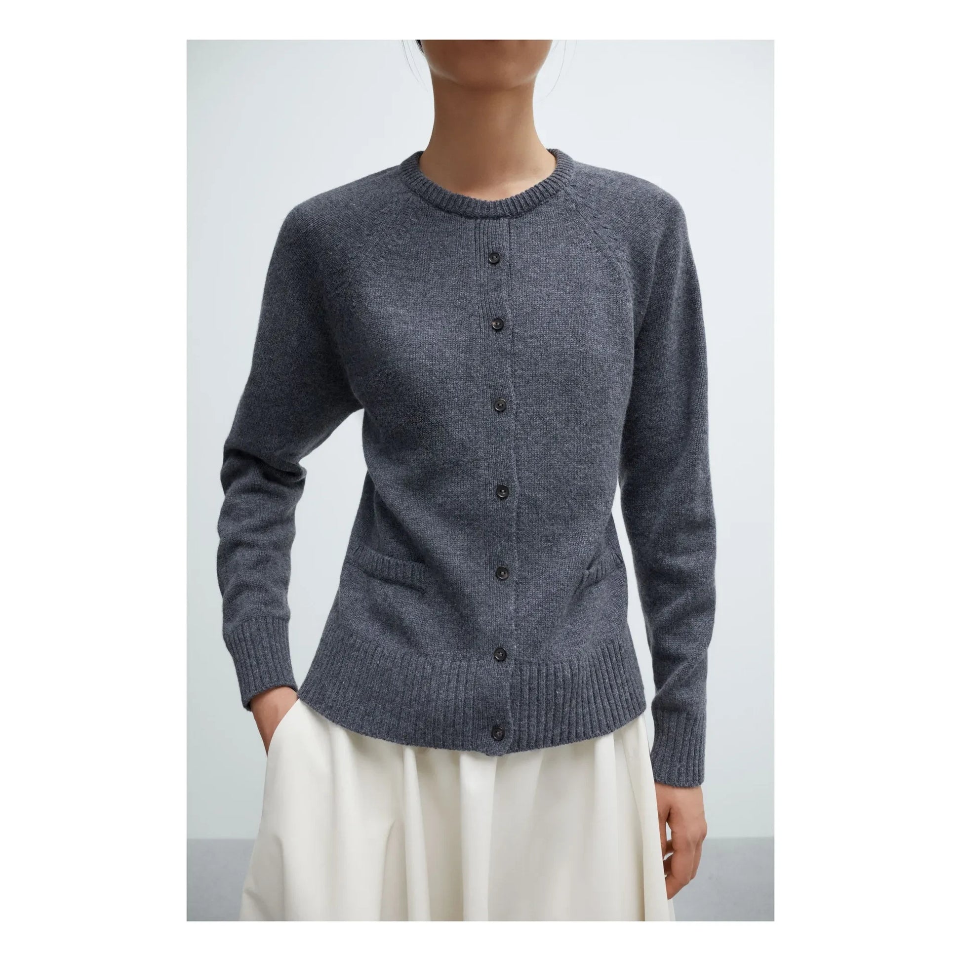 Cordera - Merino Wool Halter Sweater | Grey