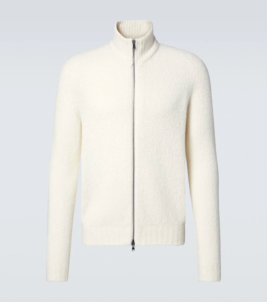 Thom Sweeney - Wool and cashmere-blend zip-up sweater