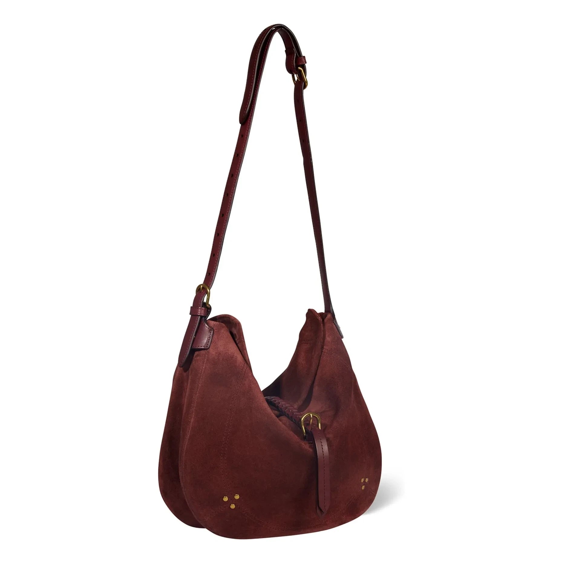 Jérôme Dreyfuss - Bag Luis Velvet crust | Dark red