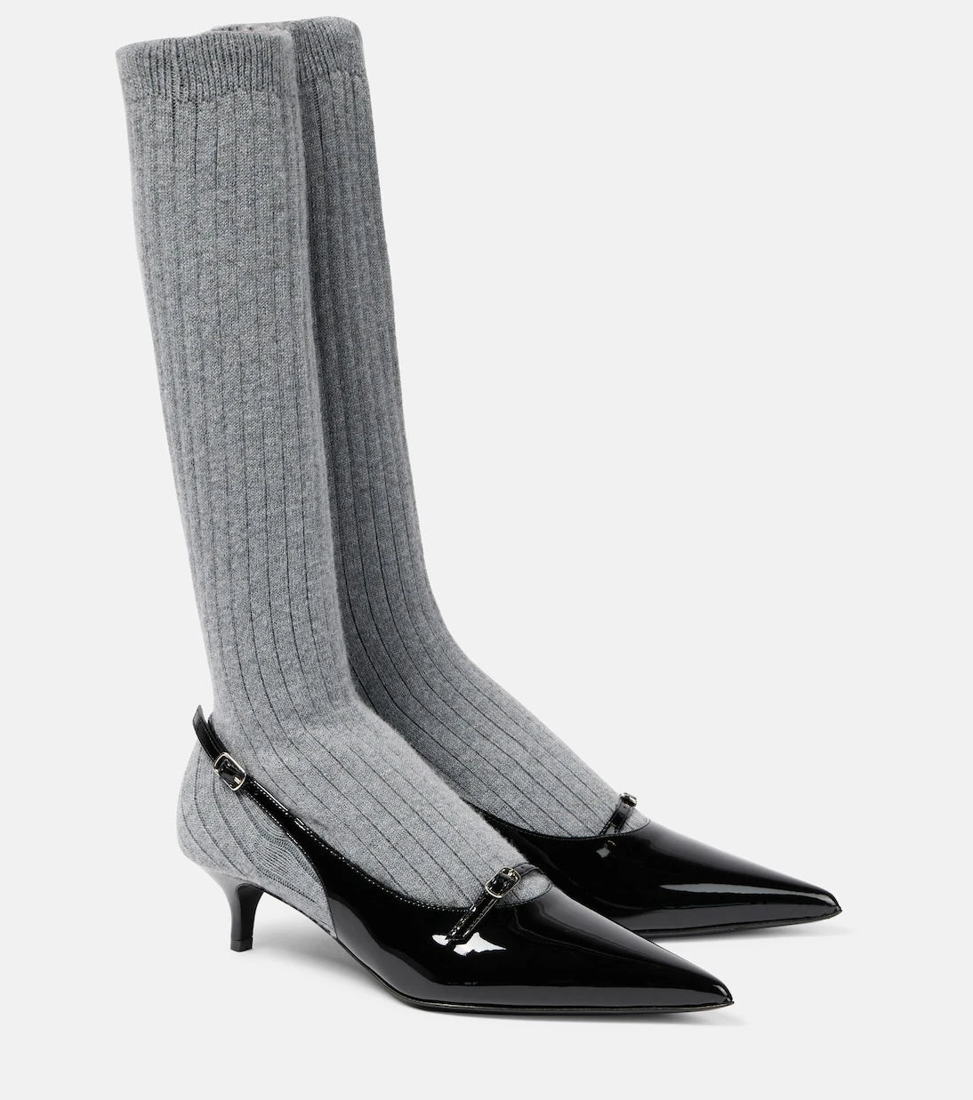 Magda Butrym - Leather-trimmed sock boots