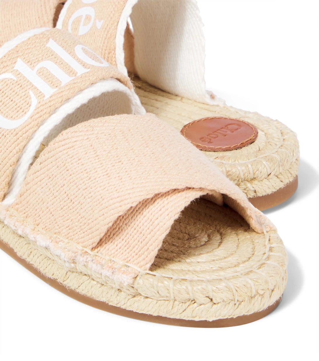 Chloé Kids - Logo canvas espadrille slides