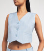 Blue Mélange-Weave Waistcoat