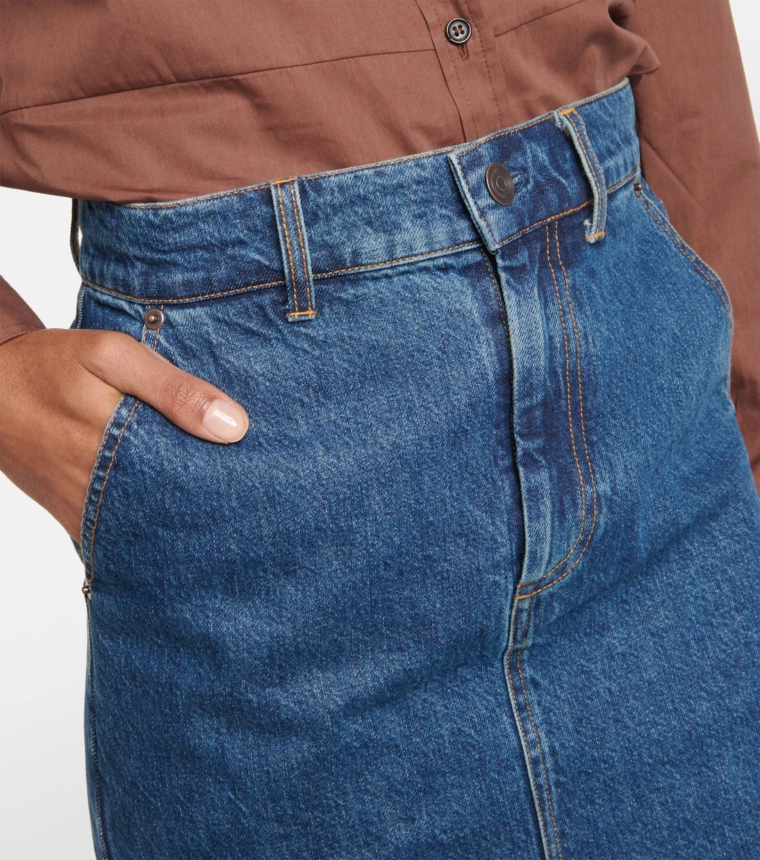 CO - Denim midi skirt