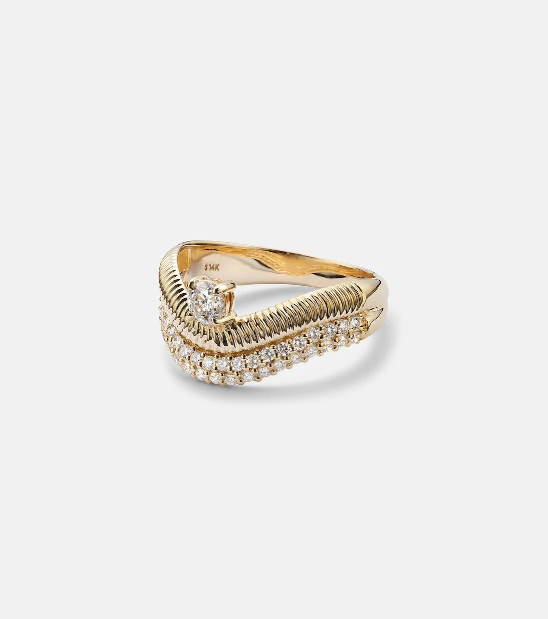Stone and Strand - Anjelica 14kt gold ring with diamonds