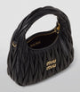 Miu Miu Black Small Matelassé Leather Wander Top-Handle Bag