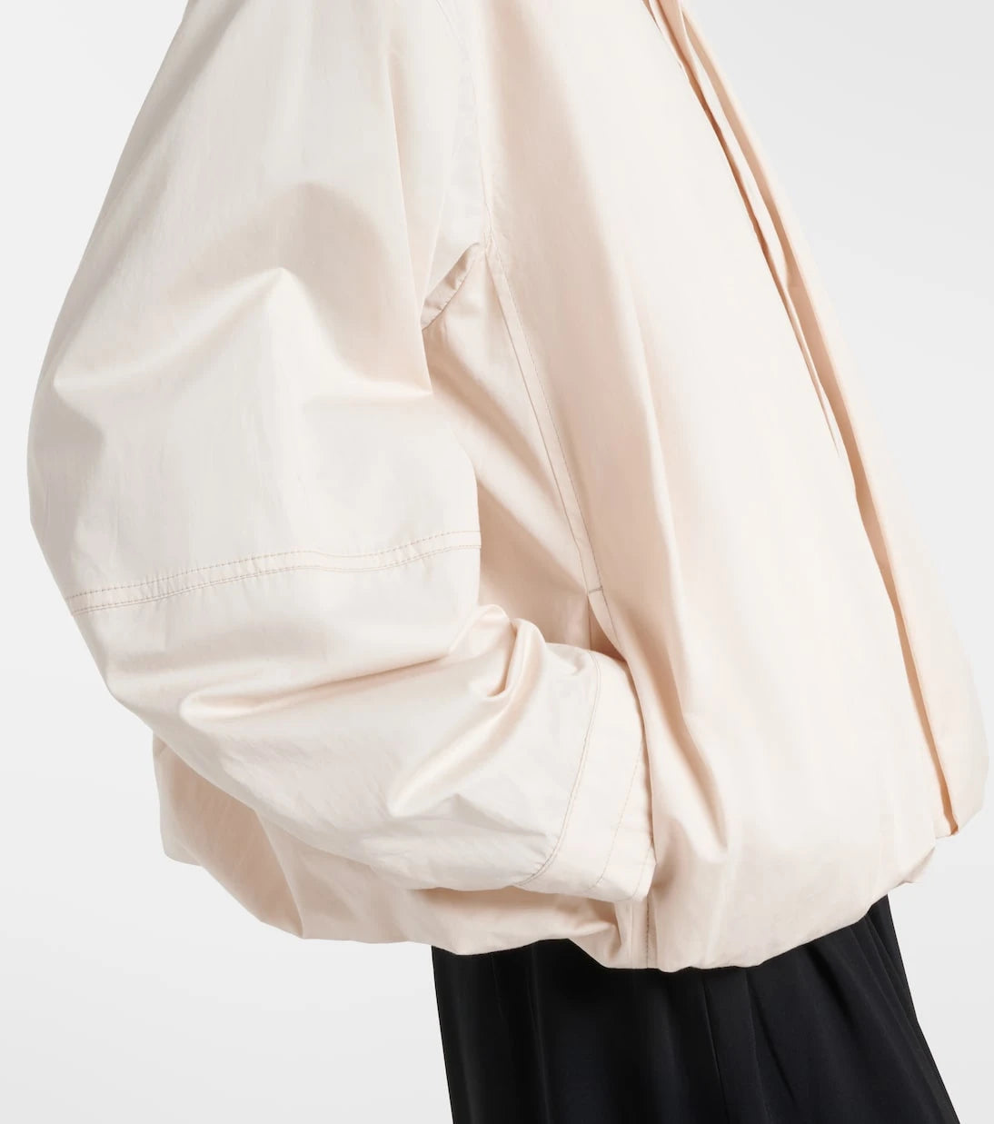 Lemaire - Pleated cotton satin jacket