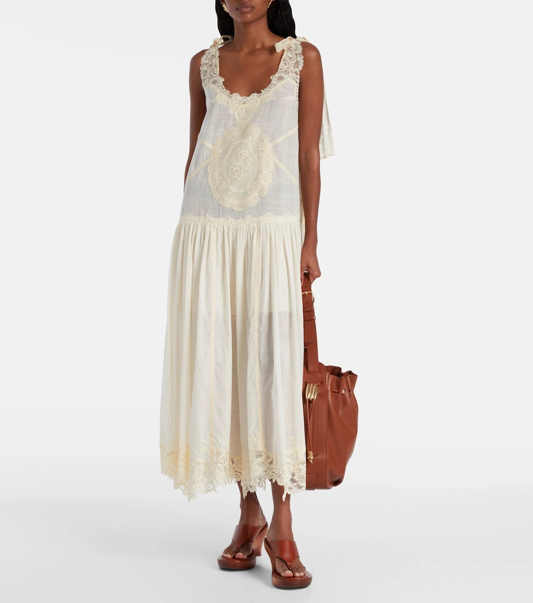 Zimmermann - Cascadian cotton lace midi dress