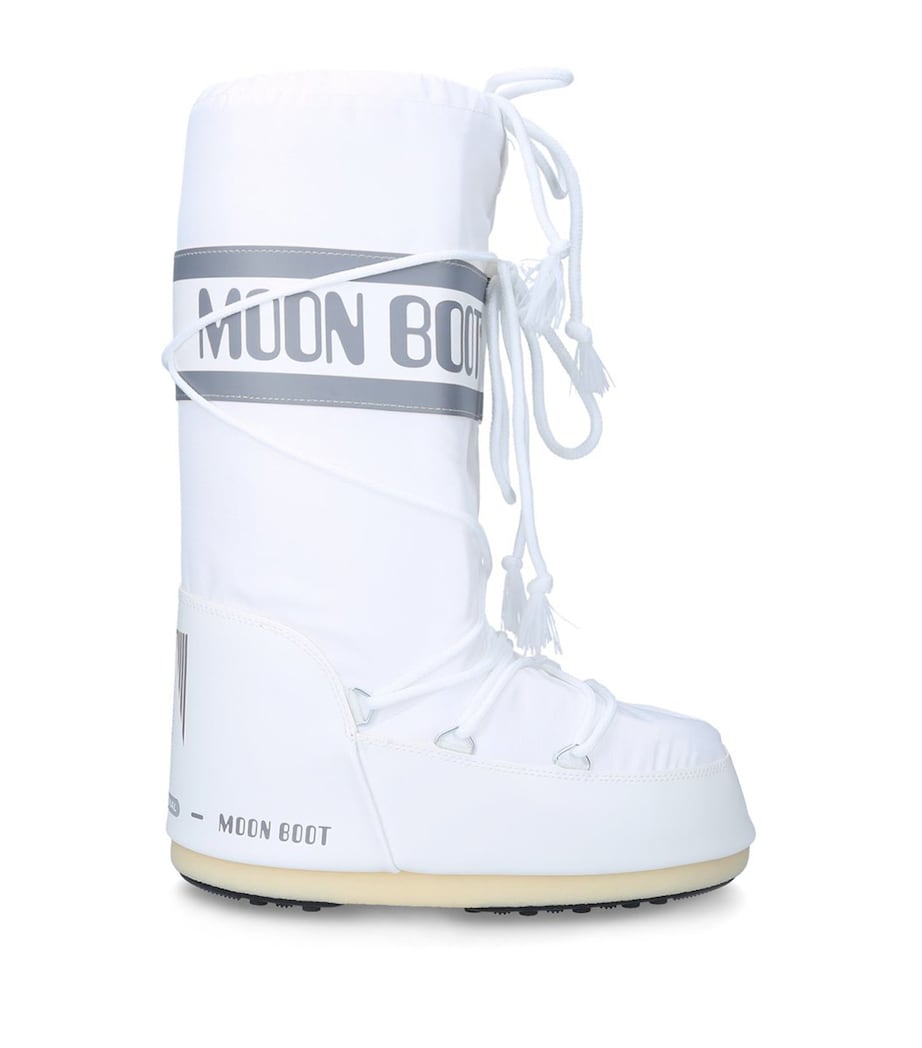 White Nylon Icon Moon Boots