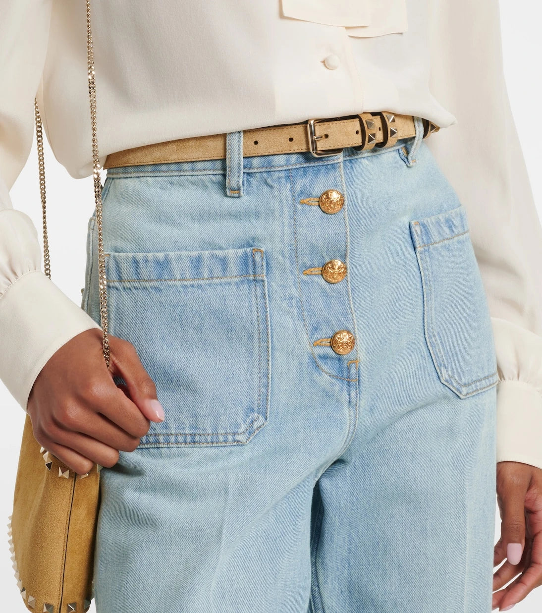 Valentino Garavani - Rockstud suede belt