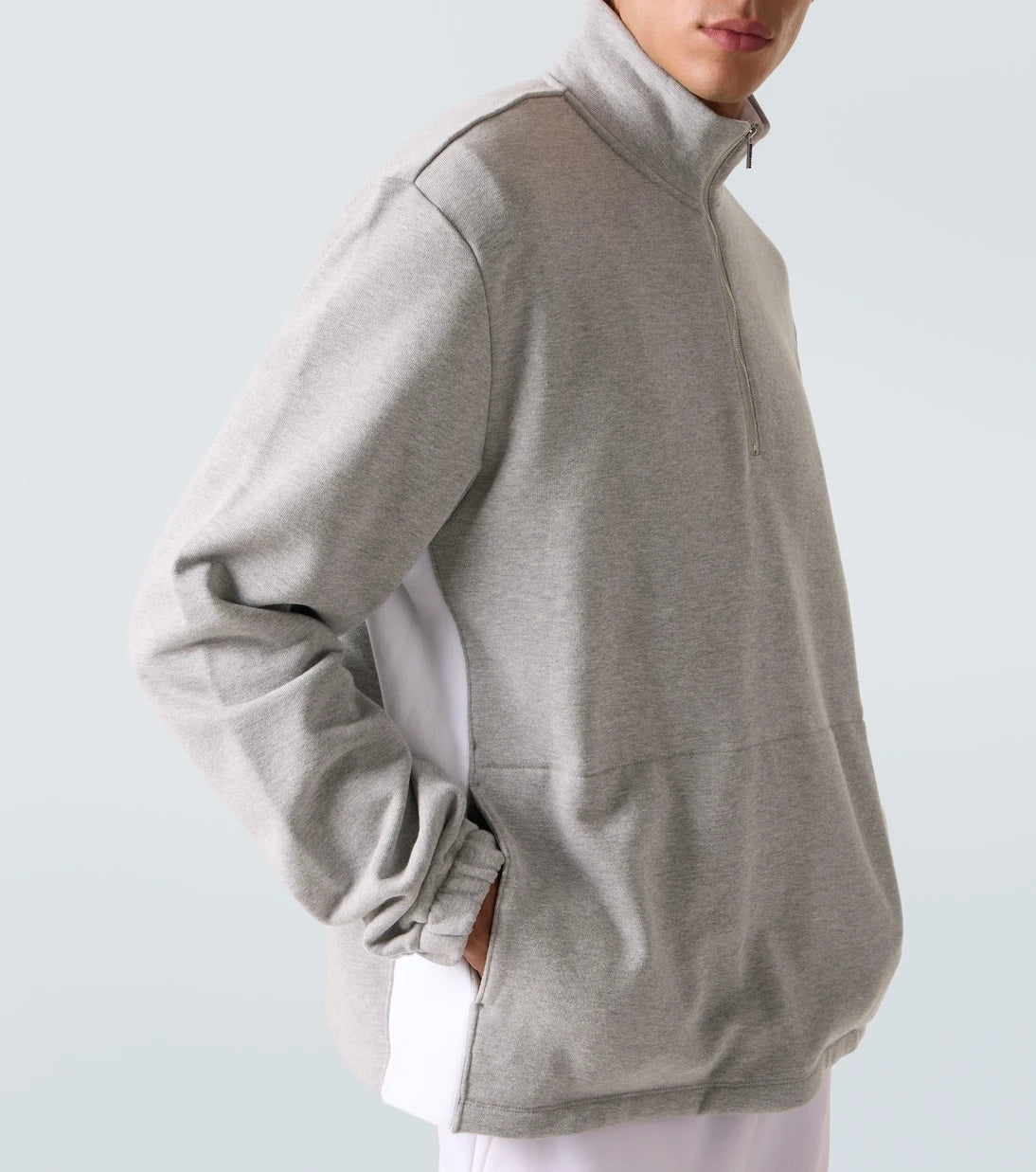 Thom Browne - 4-Bar cotton jersey half-zip sweatshirt