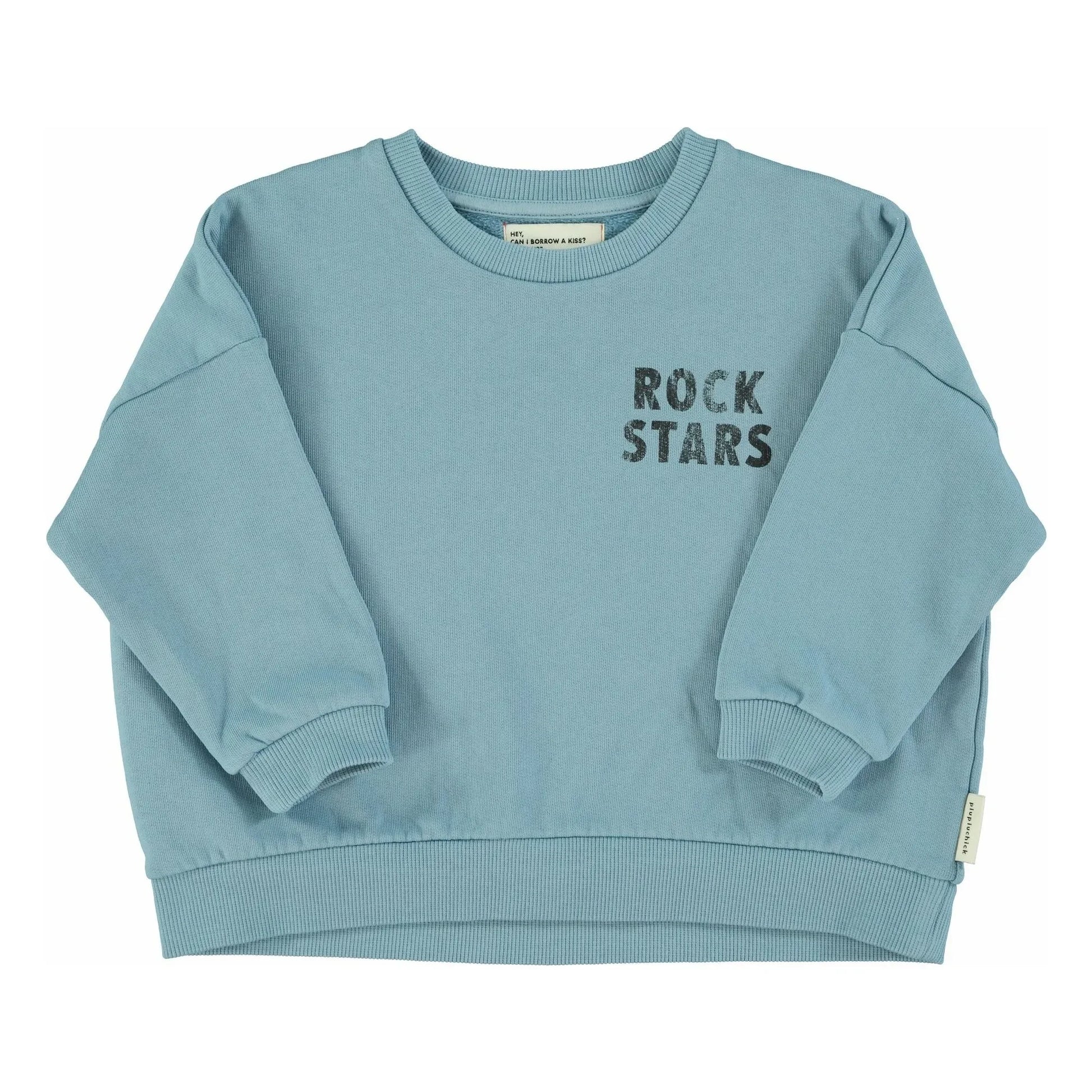 Piupiuchick - Rock Stars organic cotton sweatshirt | Blue