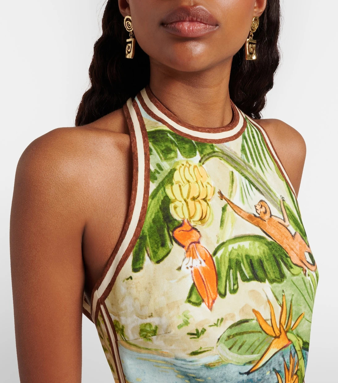 Alémais - x Mokshini Toucan Tango cotton minidress