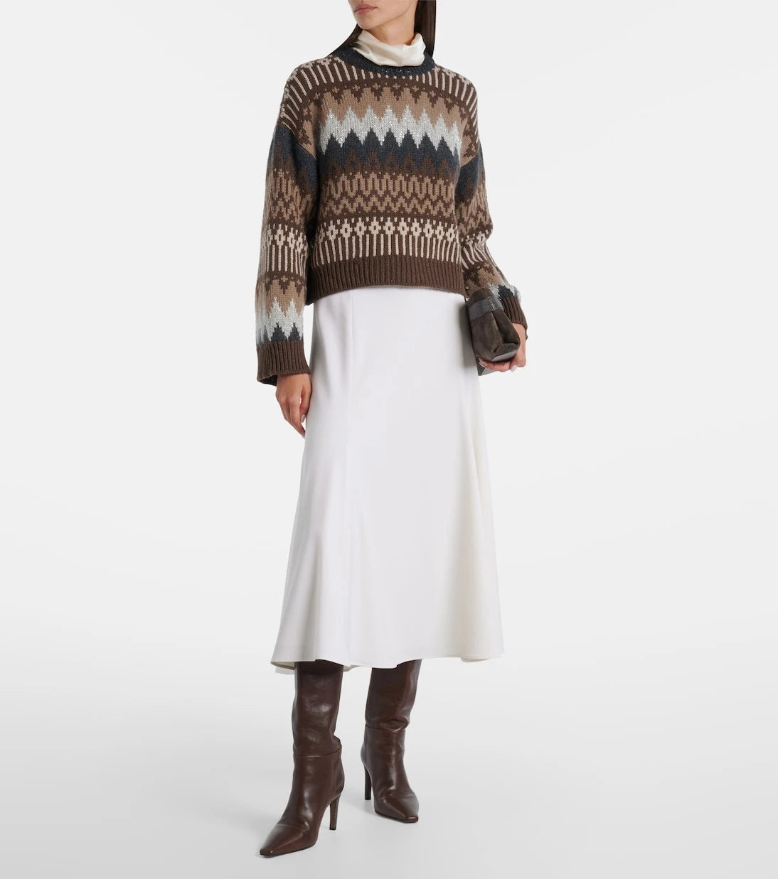 Brunello Cucinelli - Yün midi etek