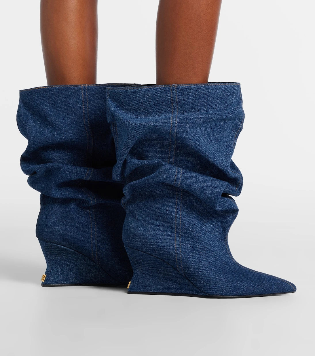 Balmain - Denim ankle boots