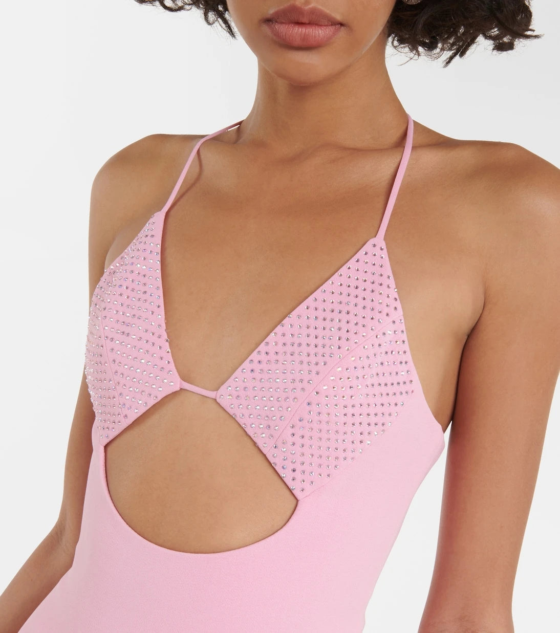 David Koma - Crystal-embellished cutout midi dress