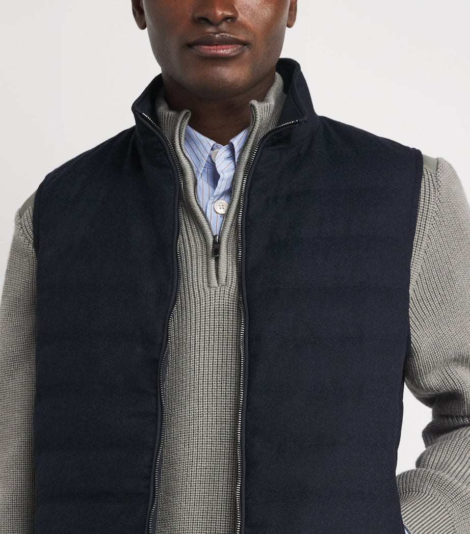 Virgin Wool Reversible Down Gilet