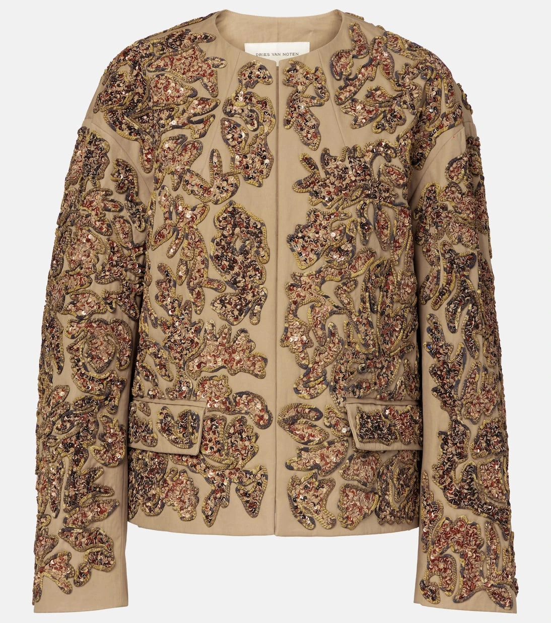 Dries Van Noten - Sequined cotton jacket
