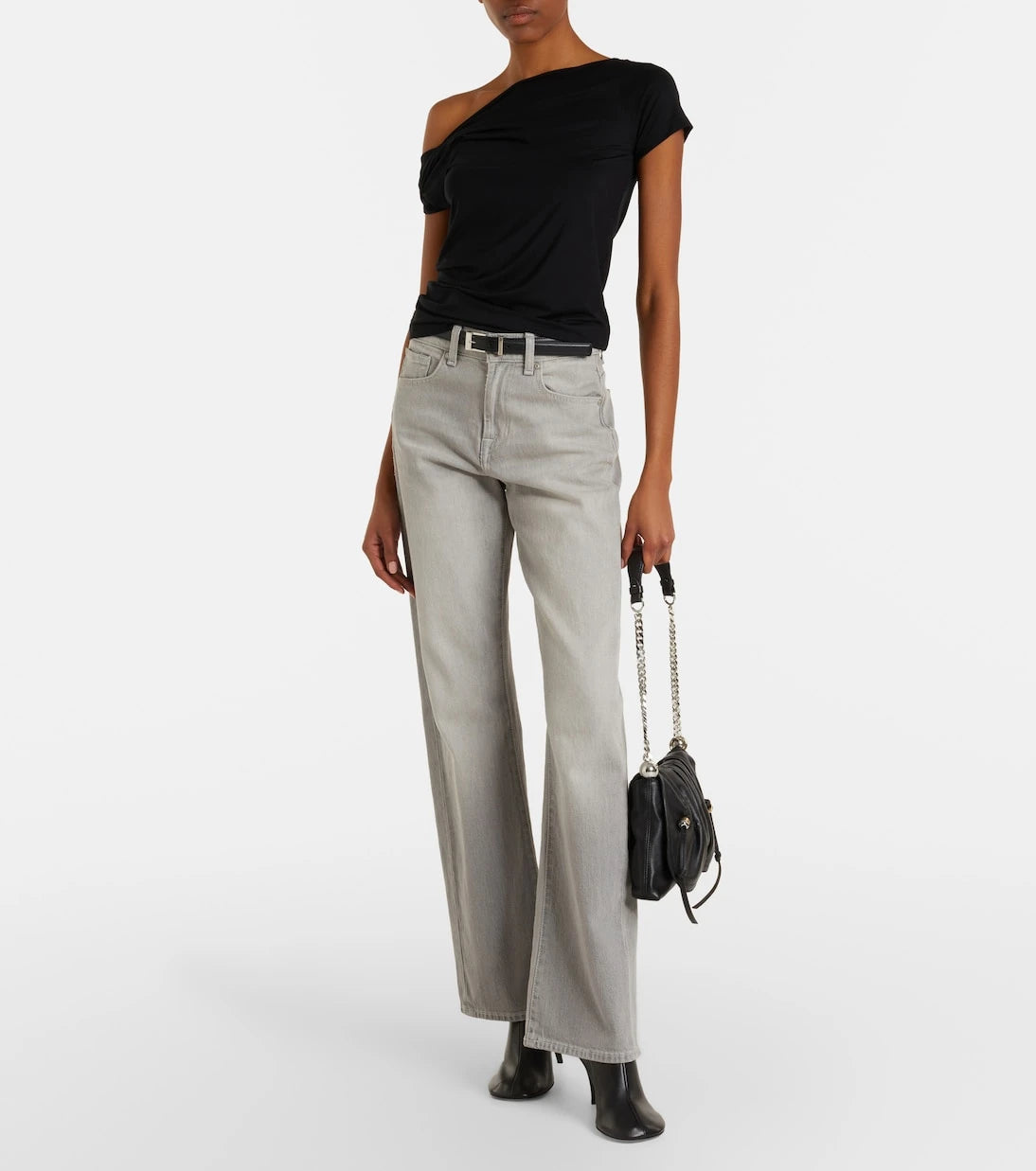 7 For All Mankind - تيشيرت بكتف واحد