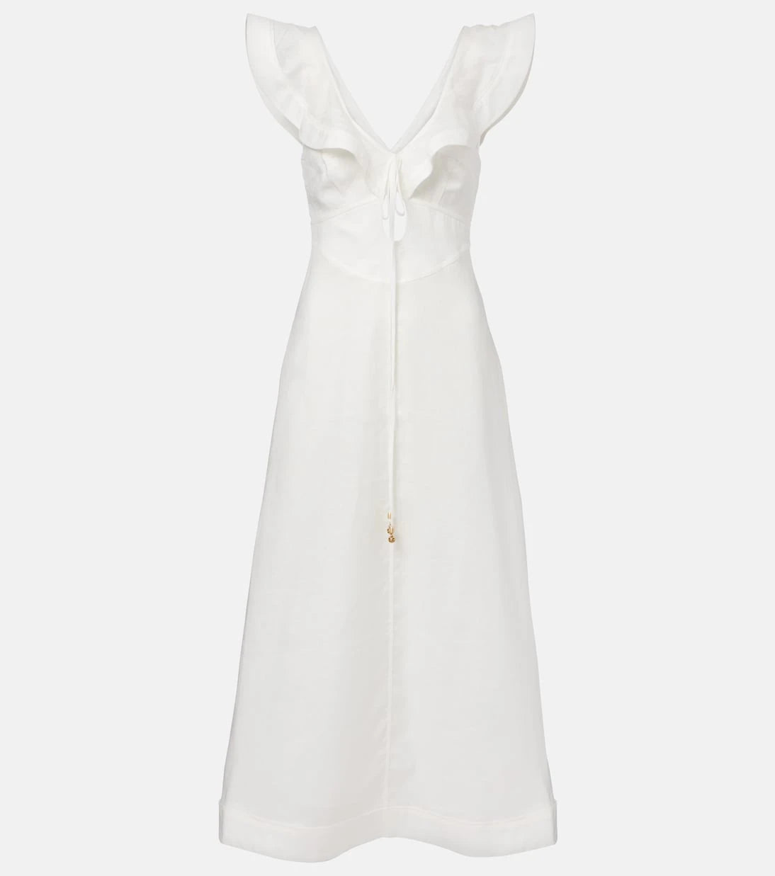 Zimmermann - Rhiannon ruffled linen midi dress