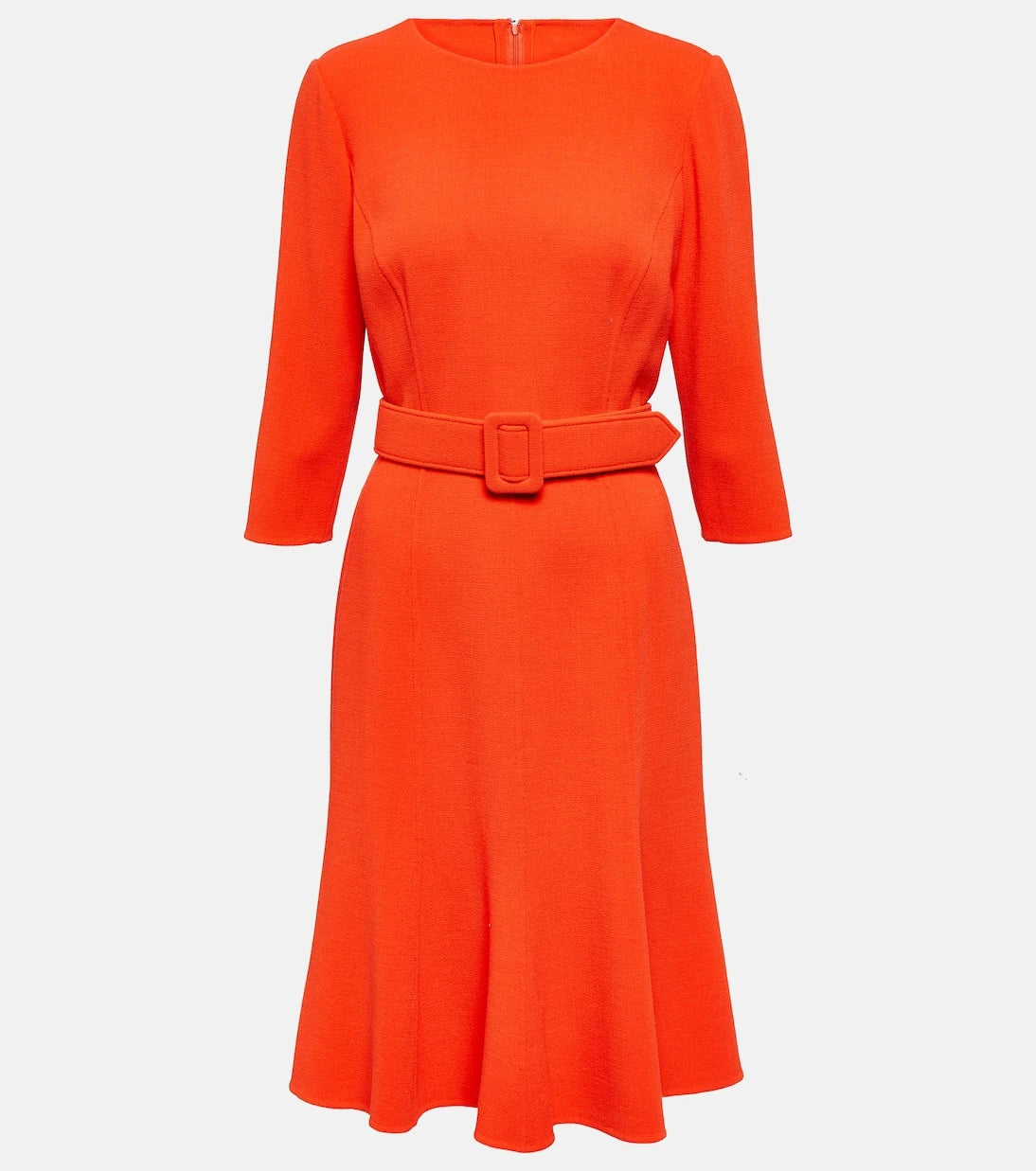 Oscar de la Renta - Embellished wool-blend midi dress
