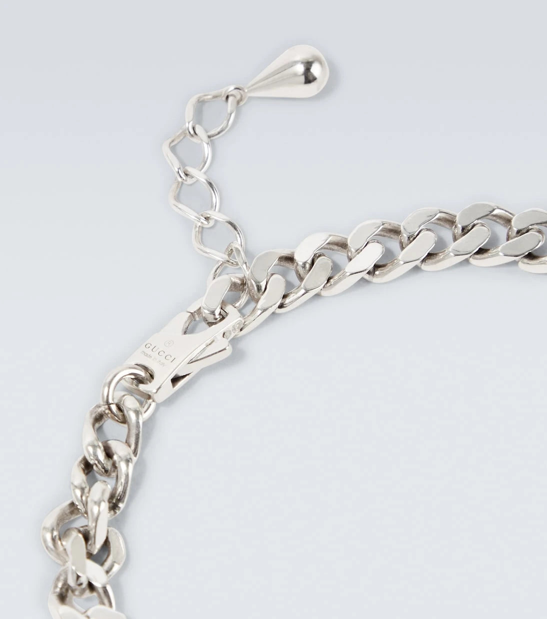 Gucci - Gucci Interlocking sterling silver chain bracelet