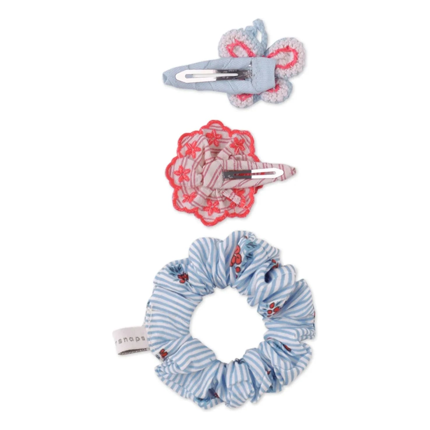Gingersnaps - Brienne hair clips and scrunchie set | Blue