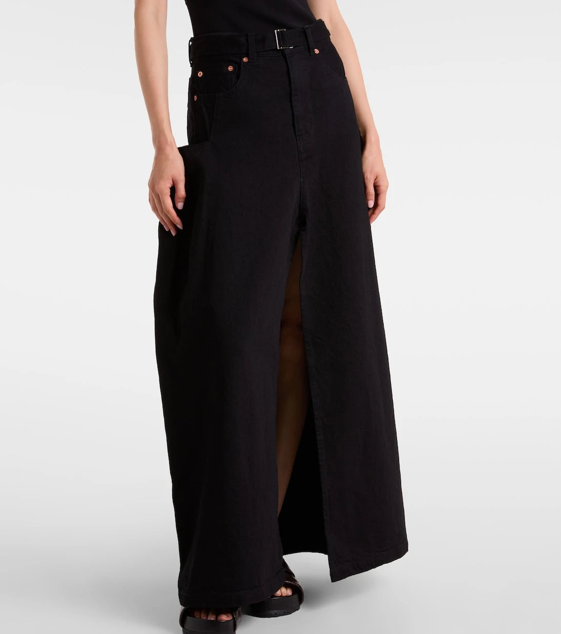 Sacai - Denim maxi skirt