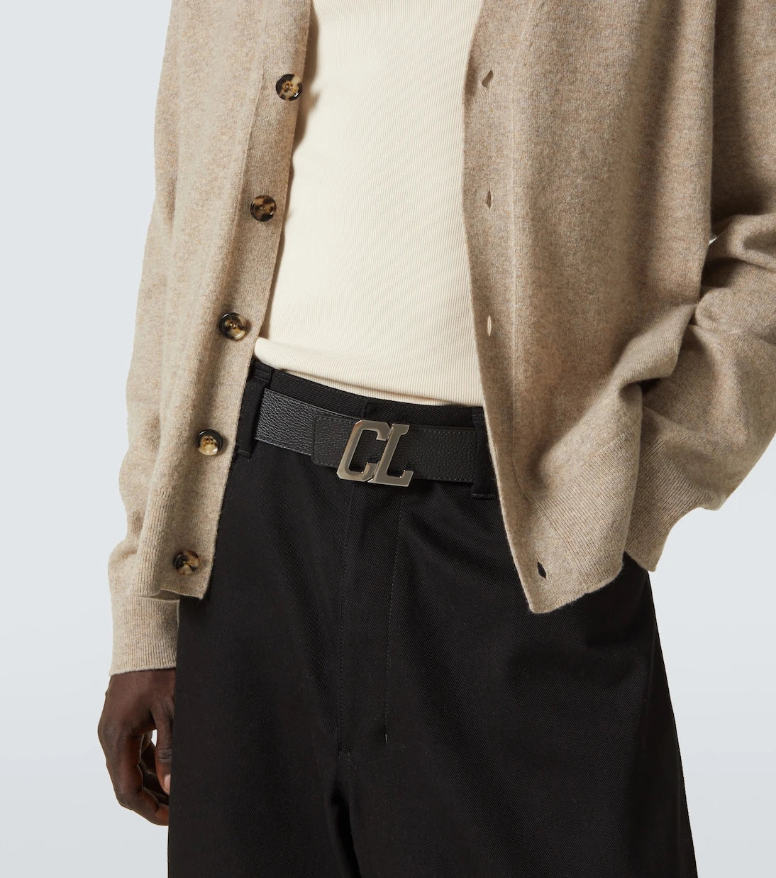 Christian Louboutin - CL logo reversible leather belt