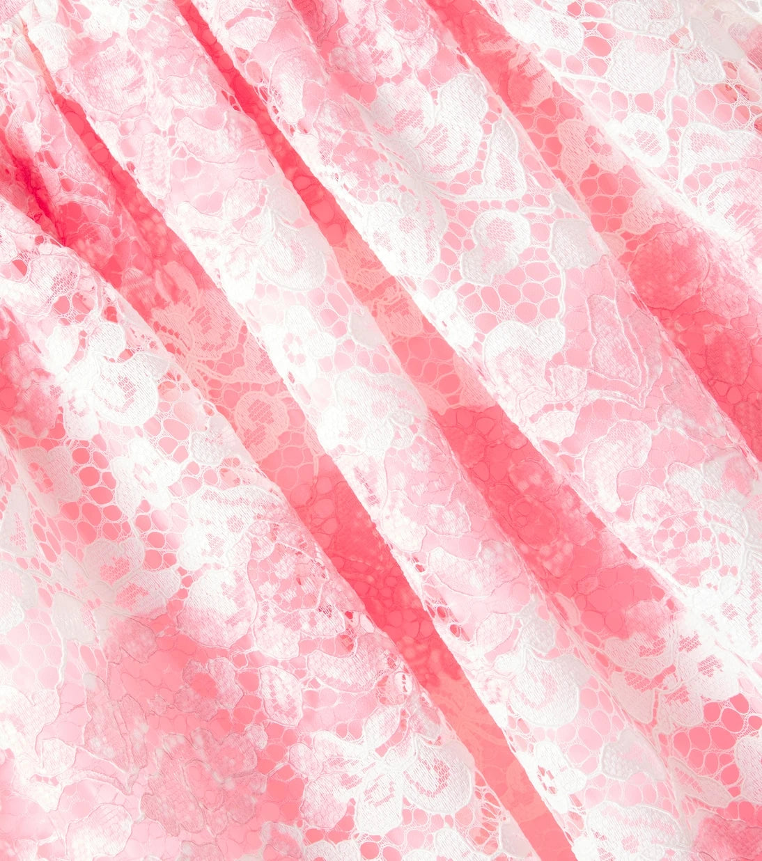 Patachou - Bow-detail shirred lace dress