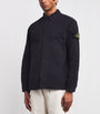 Stone Island Blue Organic Cotton Panama 'OLD' Effect Overshirt