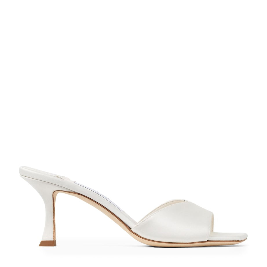 Ivory Skye 70 Satin Mules