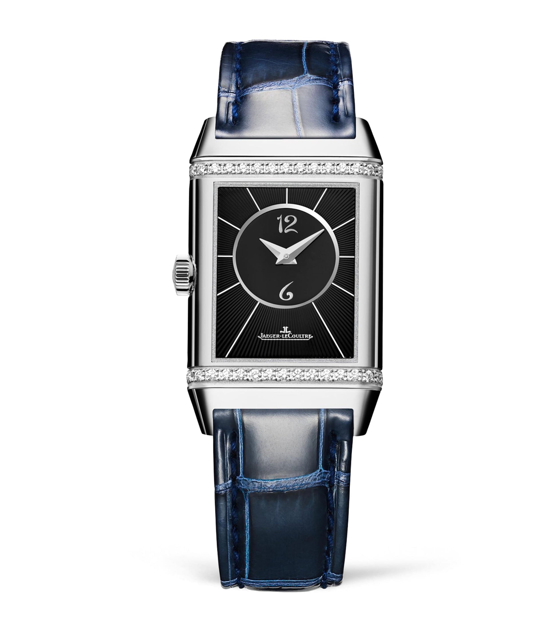 Stainless Steel and Diamond Reverso Classic Duetto Watch 24.4mm