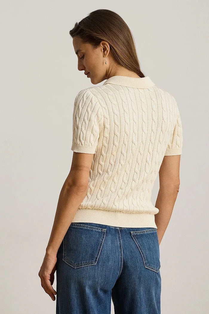 Lauren Ralph Lauren kısa kollu kadın viskozlu kazak