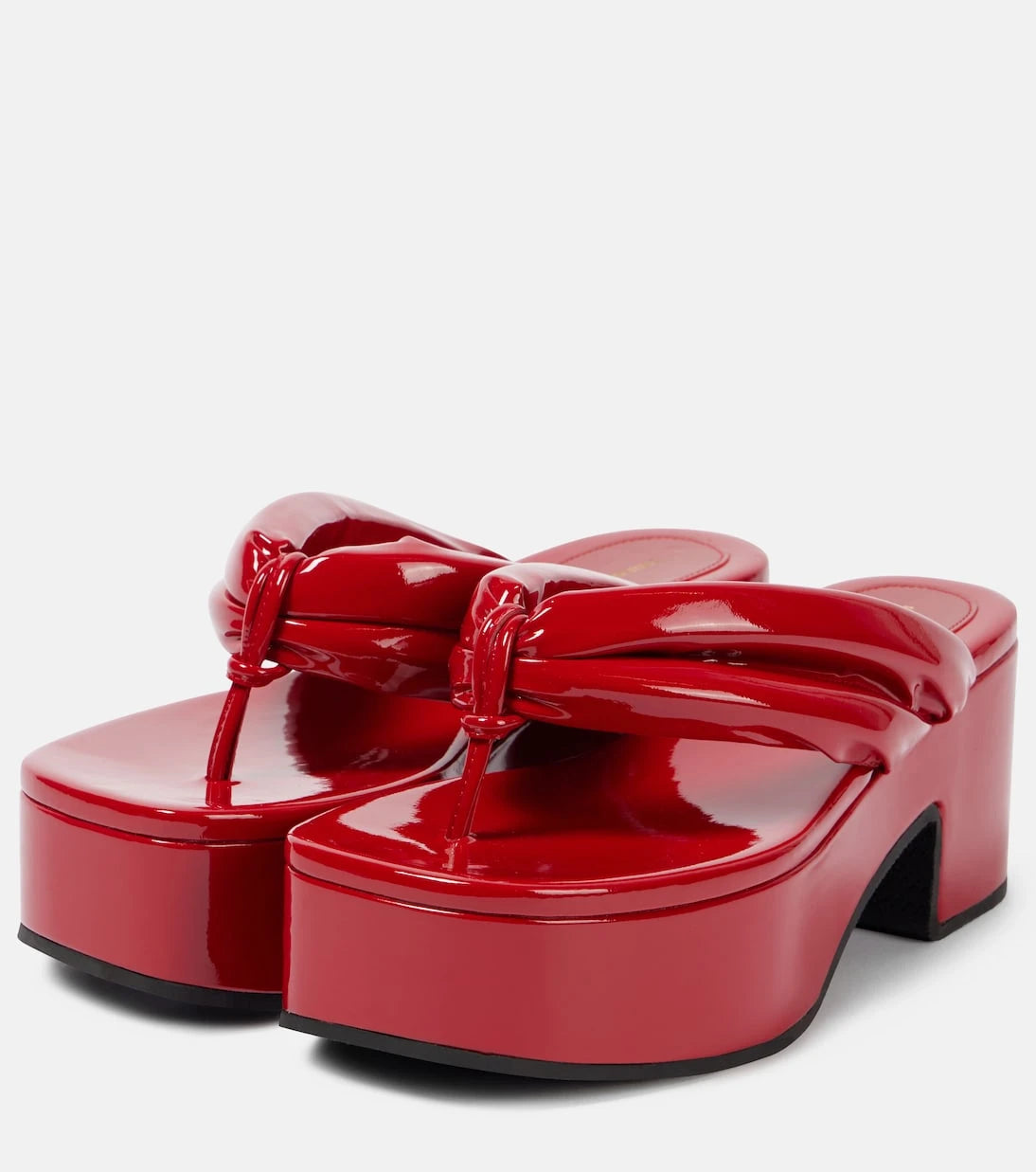 Dries Van Noten - 60 patent leather thong sandals