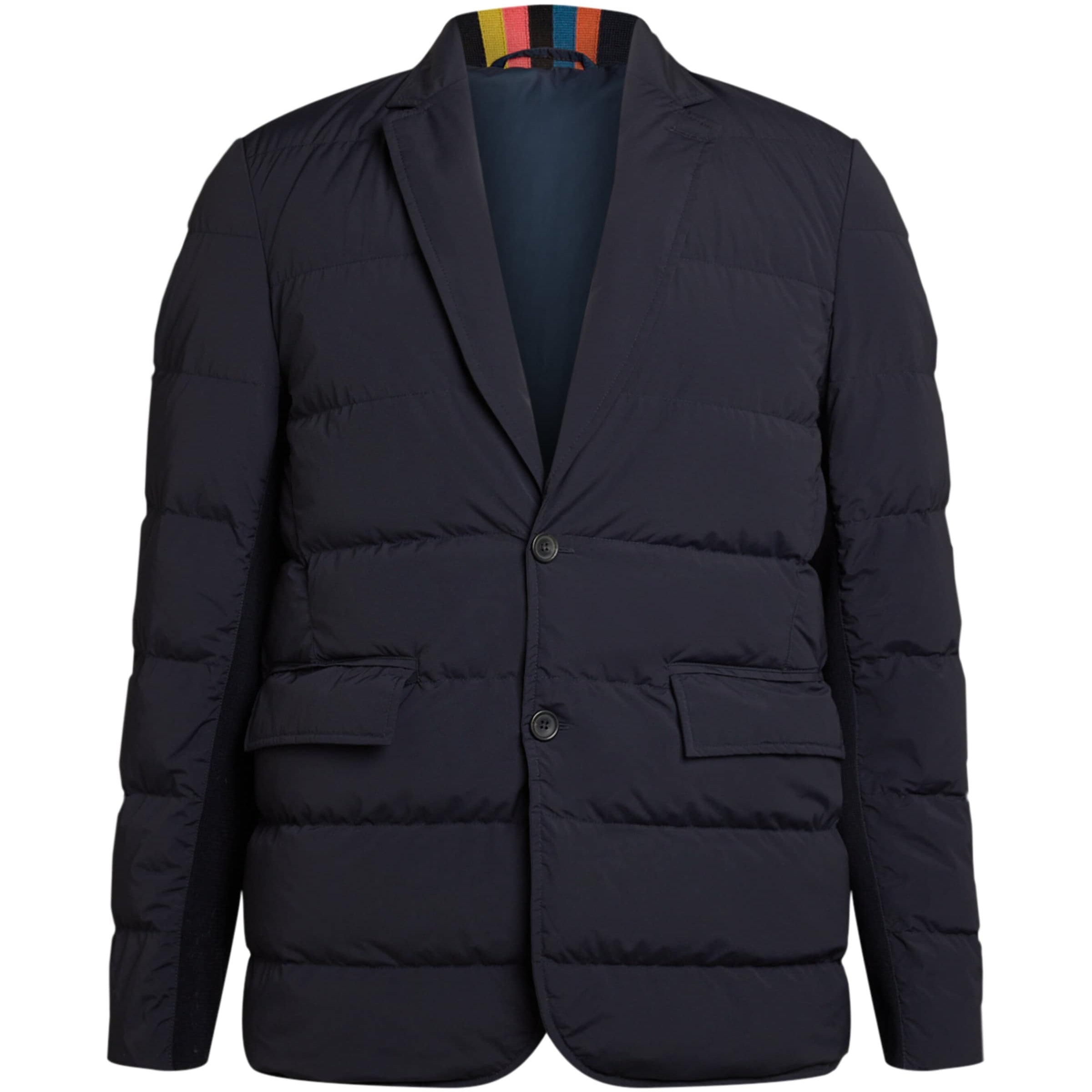 Navy Water-Repellent Hybrid Down Jacket