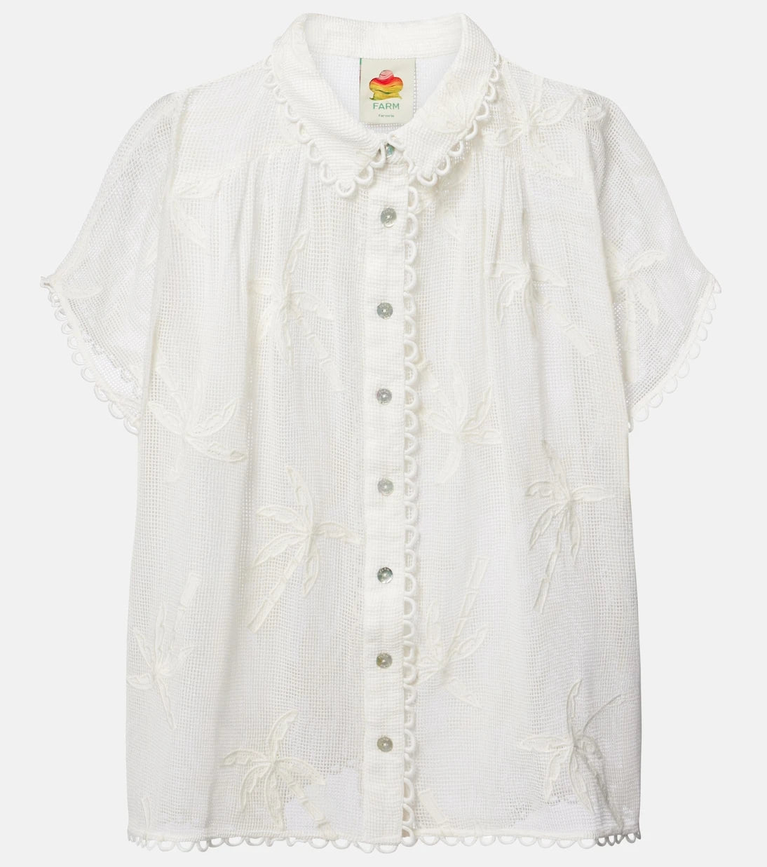 Farm Rio - Embroidered cotton shirt