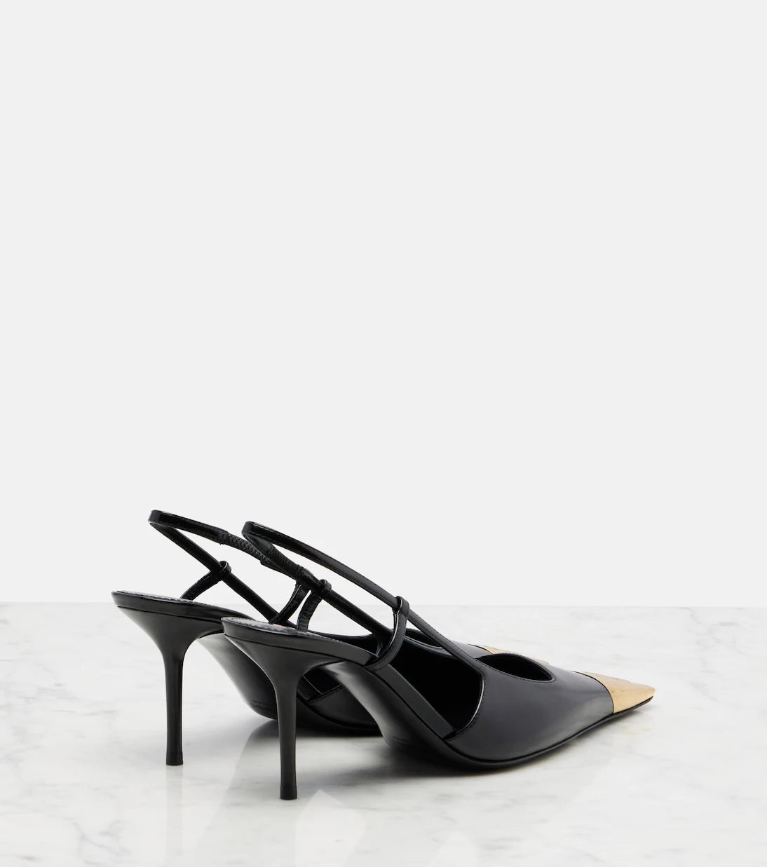Saint Laurent - Jeanne 75 leather slingback pumps