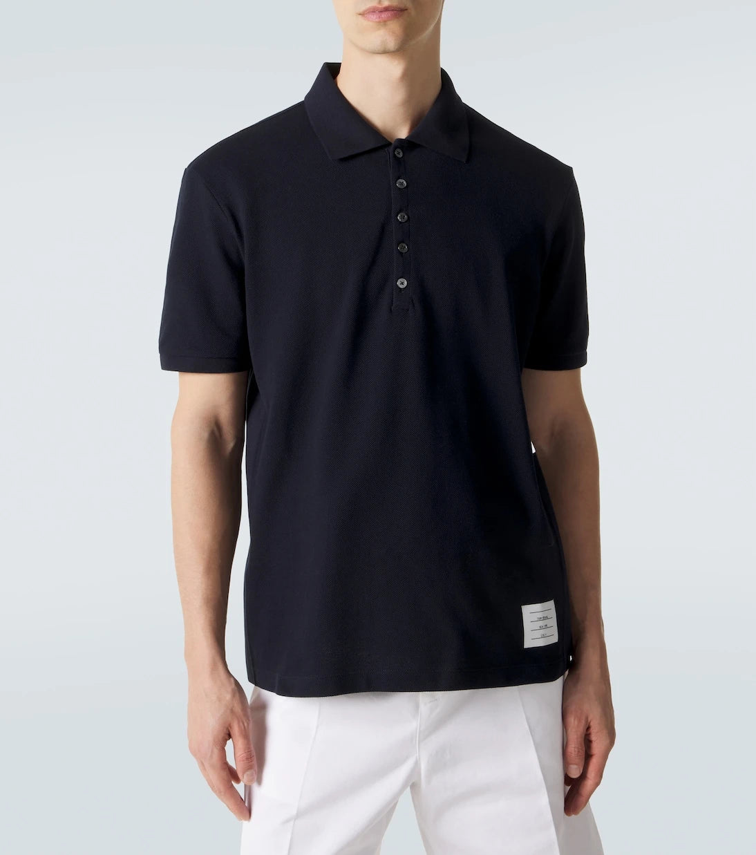 Thom Browne - 4-Bar cotton piqué polo shirt